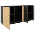 SIDEBOARD 181/84/40 cm  - Wildeiche/Anthrazit, Natur, Holz/Holzwerkstoff (181/84/40cm) - Dieter Knoll