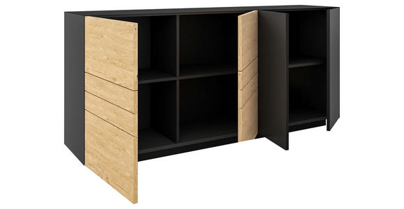 SIDEBOARD Anthrazit, Wildeiche 181/84/40 cm - Wildeiche/Anthrazit, Natur, Holz/Holzwerkstoff (181/84/40cm) - Dieter Knoll
