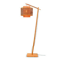 STEHLEUCHTE    - Schwarz/Naturfarben, Trend, Holz (176/40/68cm) - Good & Mojo