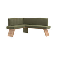 ECKBANK 150/185 cm Webstoff Grün   - Eichefarben/Grün, KONVENTIONELL, Textil (150/185cm)