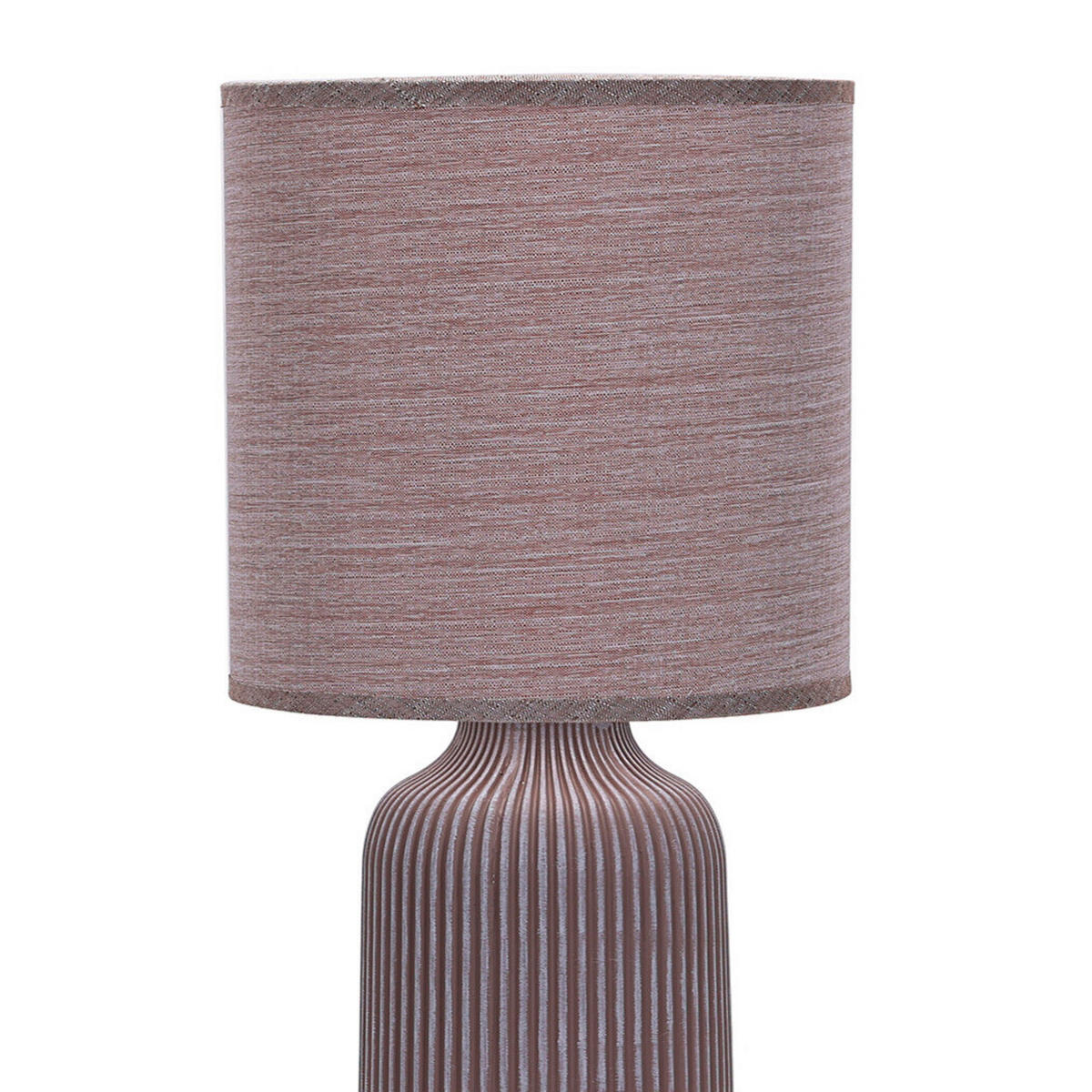 TISCHLEUCHTE 20/45 cm   - Braun, Design, Keramik/Textil (20/45cm)