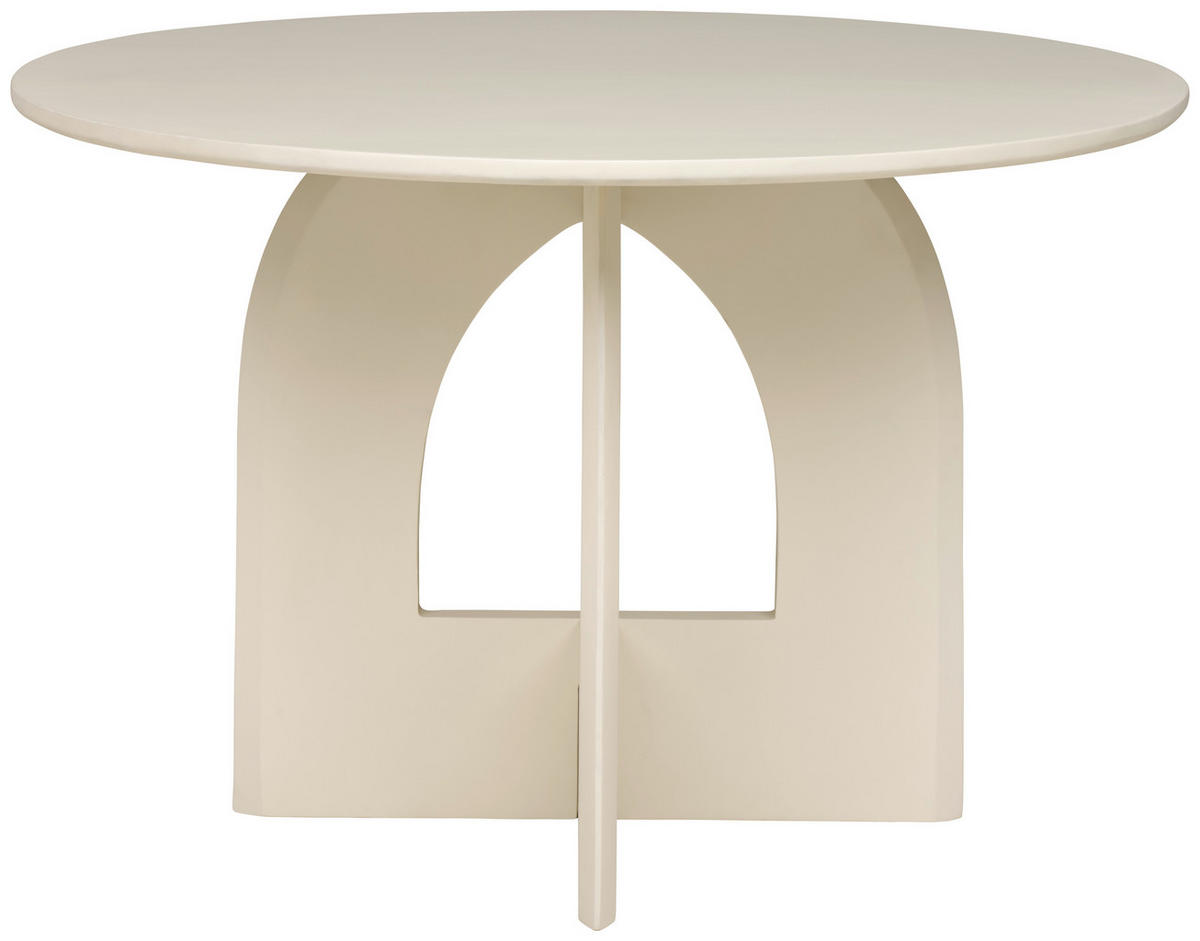 ESSTISCH 120/76/120 cm Echtholz  Holz rund Beige  - Beige, MODERN, Holz (120/76/120cm) - Livetastic