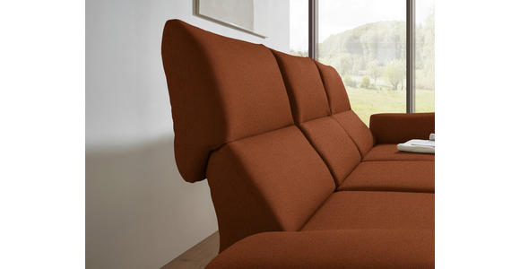 ECKSOFA  in Flachgewebe Kupferfarben  255-365/175-224 cm  - Schwarz/Kupferfarben, Design, Textil/Metall (255-365/175-224cm) - Dieter Knoll