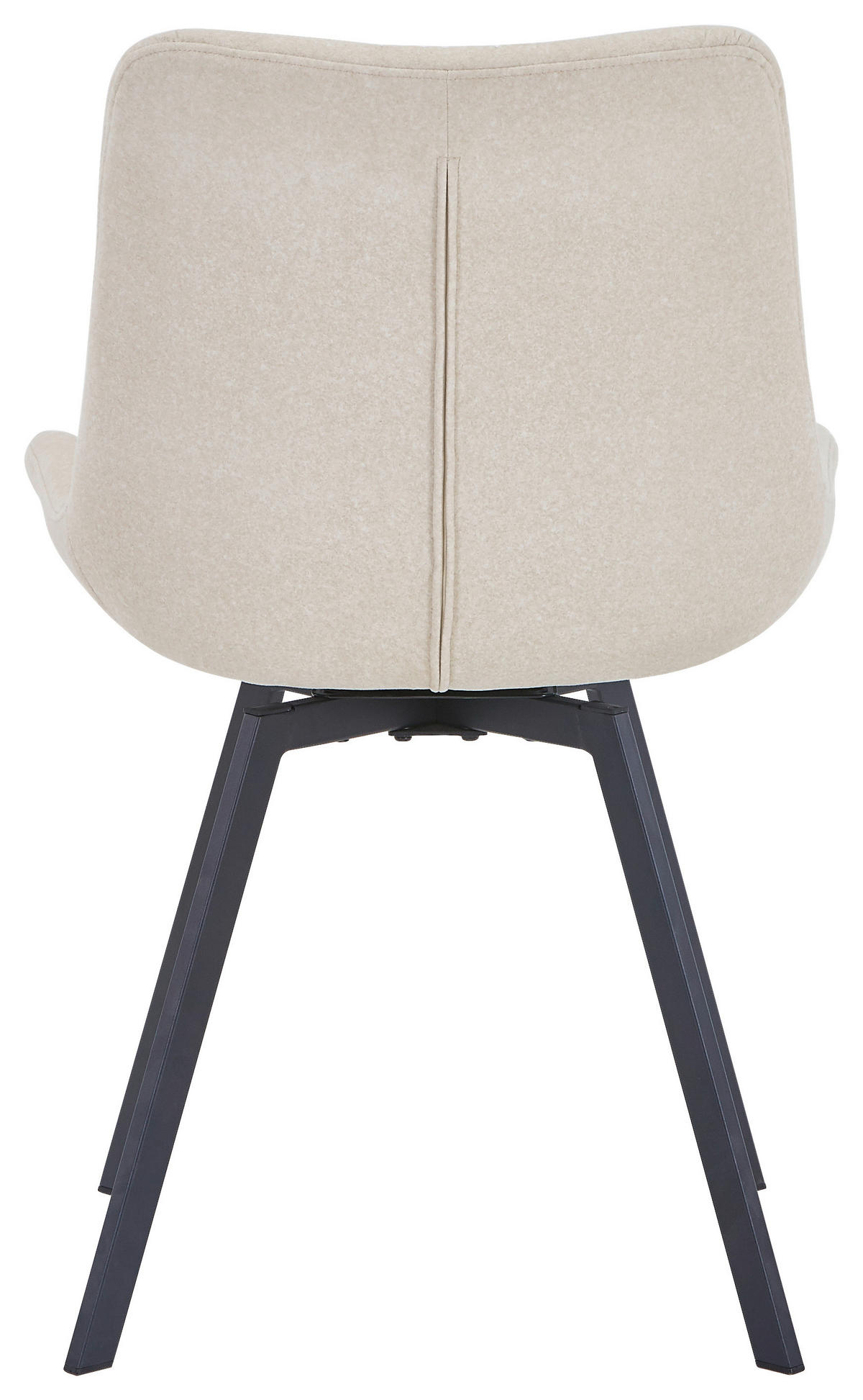 STUHL  in Eisen Mikrofaser Metall, Textil  - Beige/Schwarz, Design, Textil/Metall (54/86/62.5cm) - Carryhome