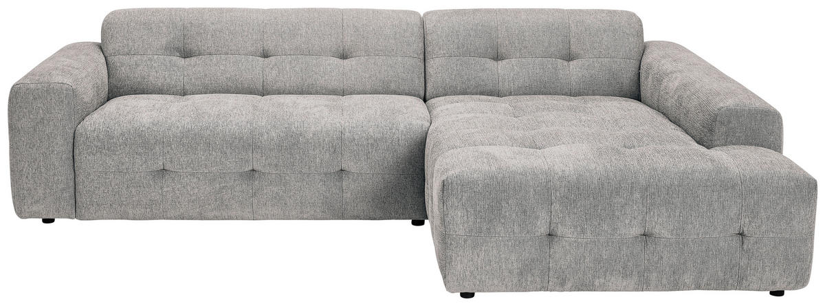 ECKSOFA in Flachgewebe Grau  - Schwarz/Grau, Konventionell, Kunststoff/Textil (292/189cm) - Carryhome