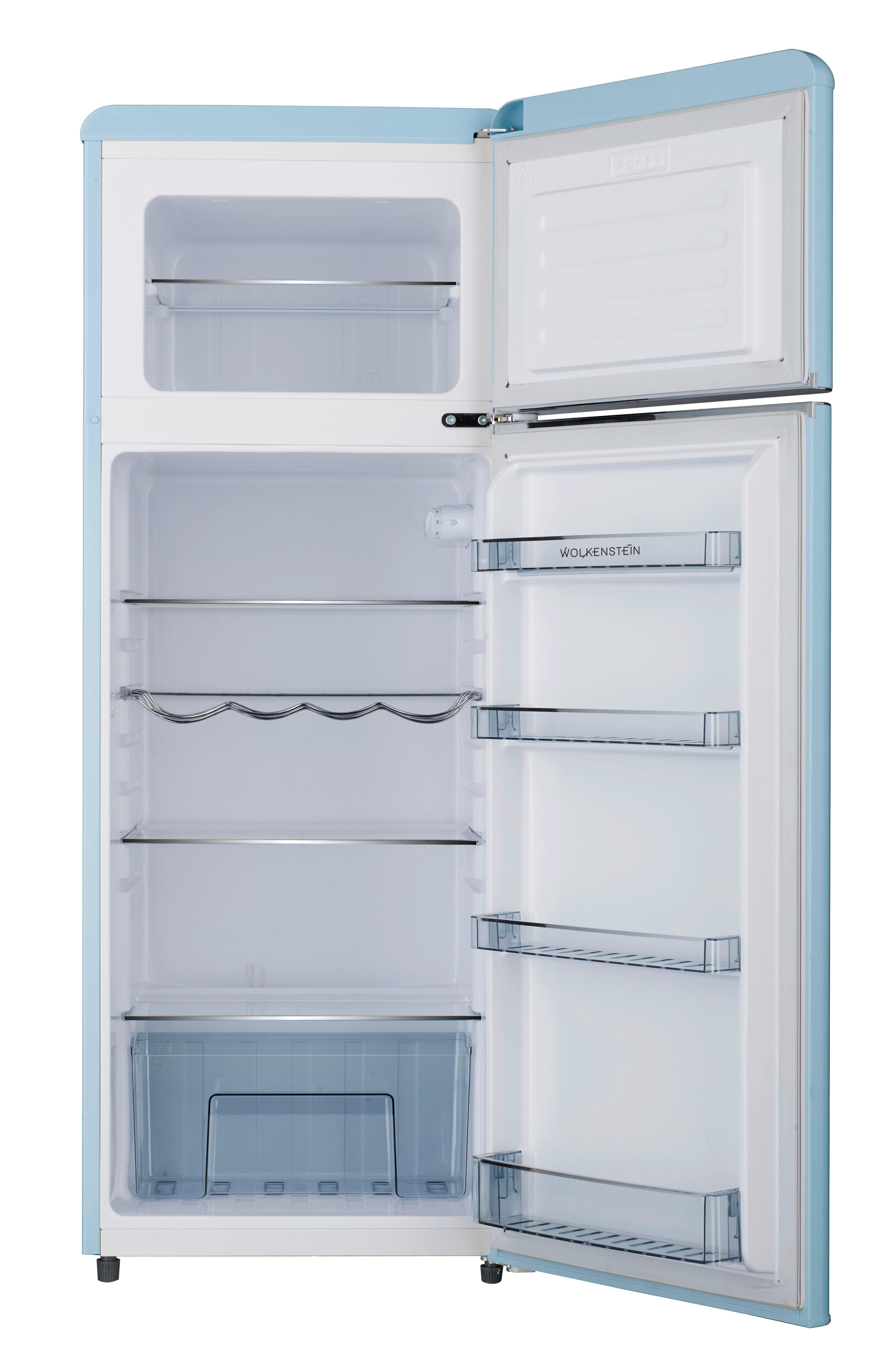 KÜHL-GEFRIER-KOMBINATION GK212.4RT LB HELLBLAU  - Hellblau, Basics, Kunststoff/Metall (54,50/145,60/62,60cm)