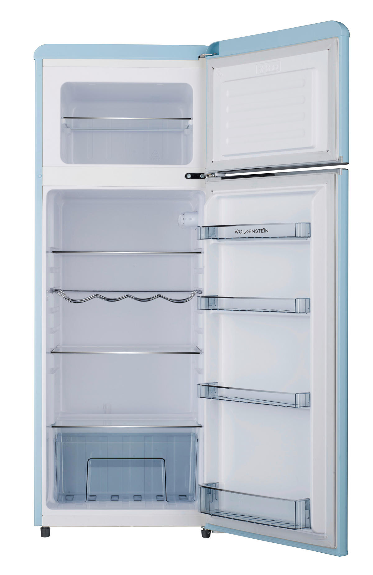 KÜHL-GEFRIER-KOMBINATION GK212.4RT LB HELLBLAU  - Hellblau, Basics, Kunststoff/Metall (54,50/145,60/62,60cm)