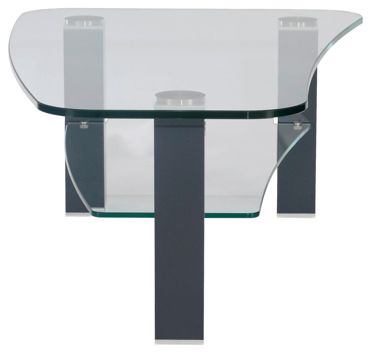 COUCHTISCH in Metall, Glas 110/70/42,5 cm  - Graphitfarben, Konventionell, Glas/Metall (110/70/42,5cm)