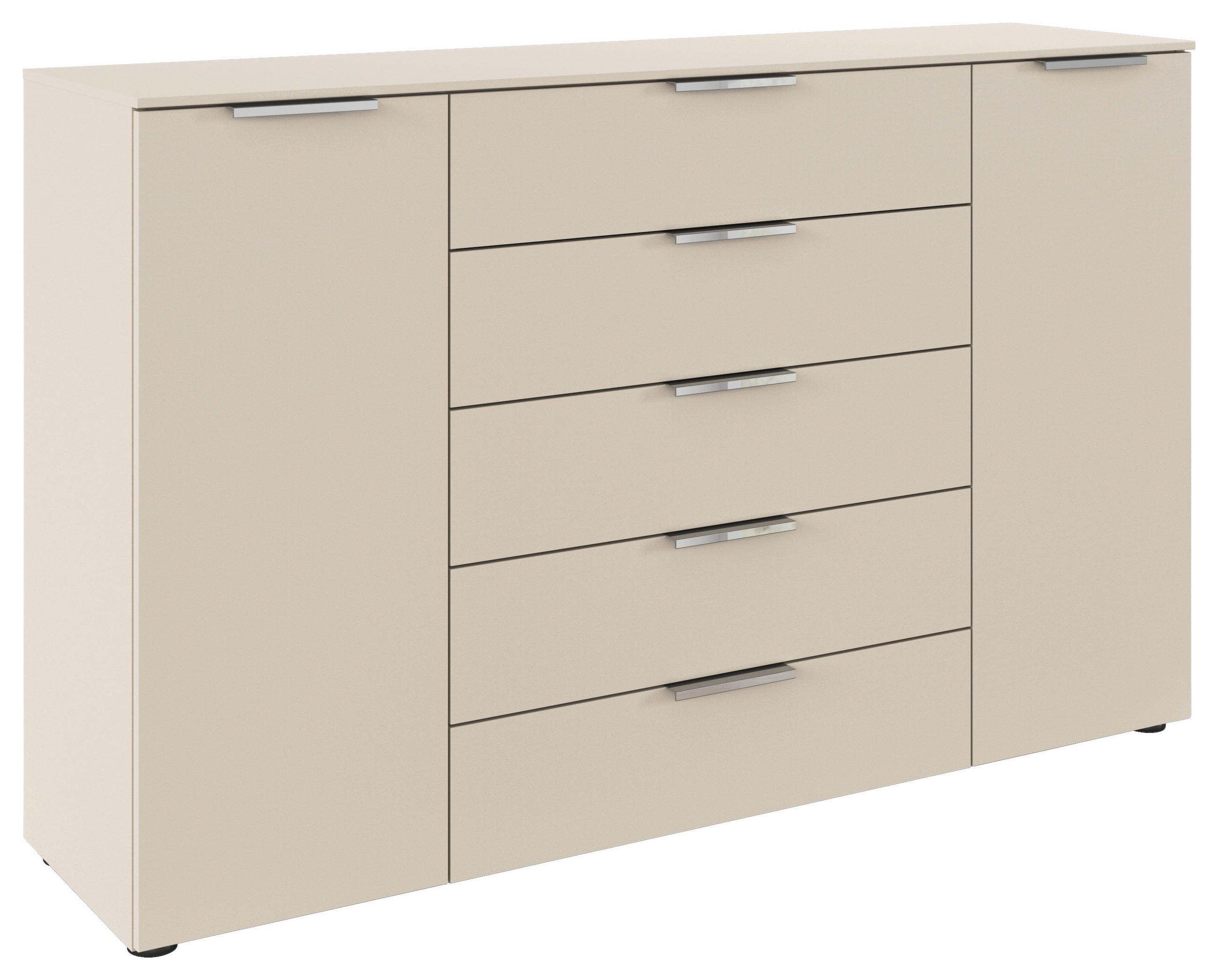 BYRÅ 160/100/42 cm  - kromfärg/champagne, Modern, metall/trämaterial (160/100/42cm) - Rauch Möbel