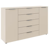 BYRÅ 160/100/42 cm  - kromfärg/champagne, Modern, metall/trämaterial (160/100/42cm) - Rauch Möbel