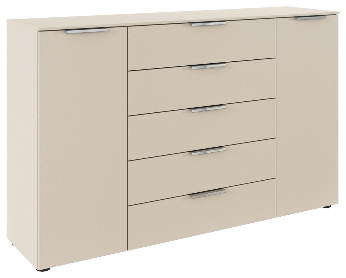 BYRÅ 160/100/42 cm  - kromfärg/champagne, Modern, metall/trämaterial (160/100/42cm) - Rauch Möbel