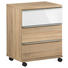 ROLLCONTAINER Sonoma Eiche, Weiß - Chromfarben/Weiß, Design, Glas/Kunststoff (51/65/40cm) - Moderano ROLLCONTAINER Sonoma Eiche, Weiß - Chromfarben/Weiß, Design, Glas/Kunststoff (51/65/40cm) - Moderano