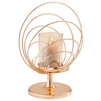 KERZENHALTER - Goldfarben, LIFESTYLE, Glas/Metall (30/38/18cm) - Ambia Home