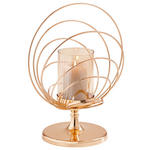 KERZENHALTER - Goldfarben, LIFESTYLE, Glas/Metall (30/38/18cm) - Ambia Home