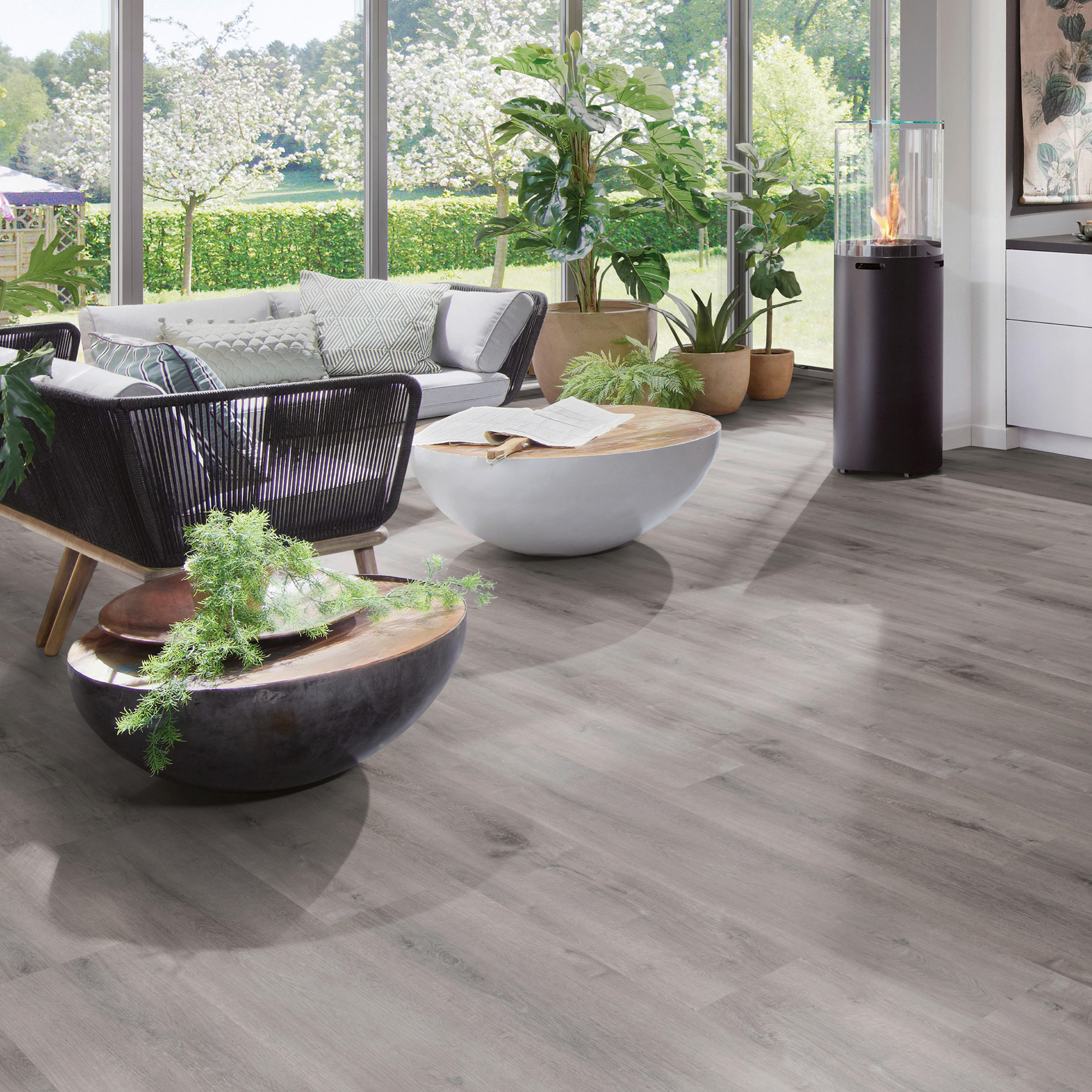 DESIGNBODEN MultilayerPlus  per  m² - Hellbraun/Eichefarben, Basics, Kunststoff (152.4/22.8/0.65cm)