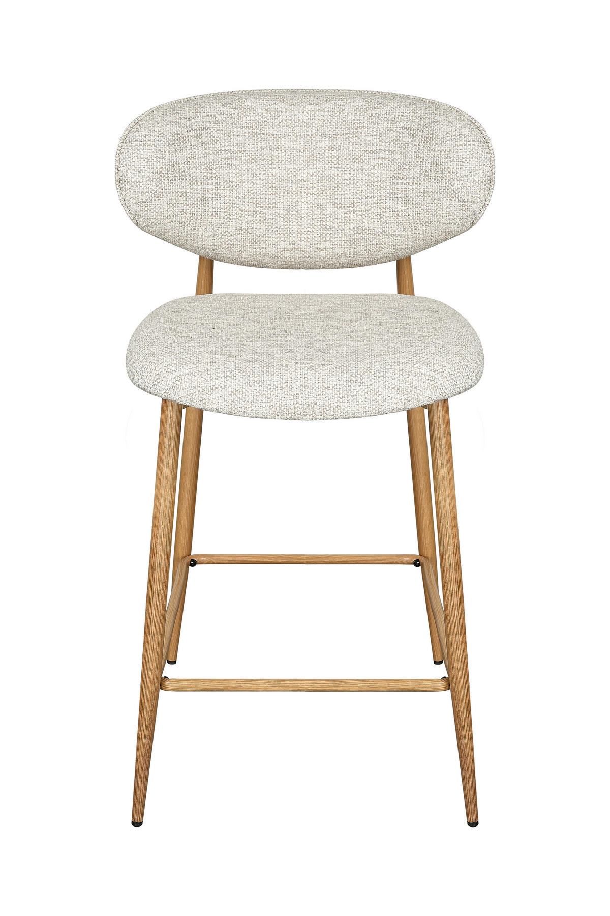BARHOCKER Webstoff Eichefarben, Beige Eisen  - Eichefarben/Beige, Design, Textil/Metall (53/94/55cm) - Novel