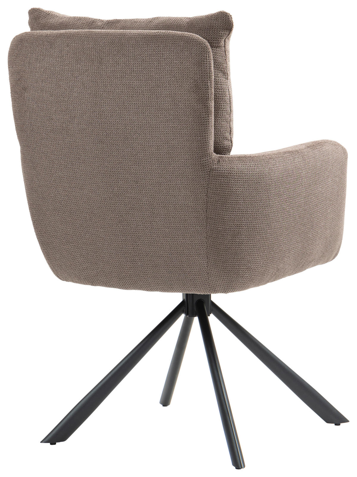 Armlehnstuhl Lina taupe  in Eisen  - Taupe/Schwarz, KONVENTIONELL, Textil/Metall (60/95/67cm) - MID.YOU