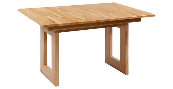 ESSTISCH Kernbuche massiv rechteckig Buchefarben - Buchefarben, Natur, Holz (130/90/76cm) - Voleo