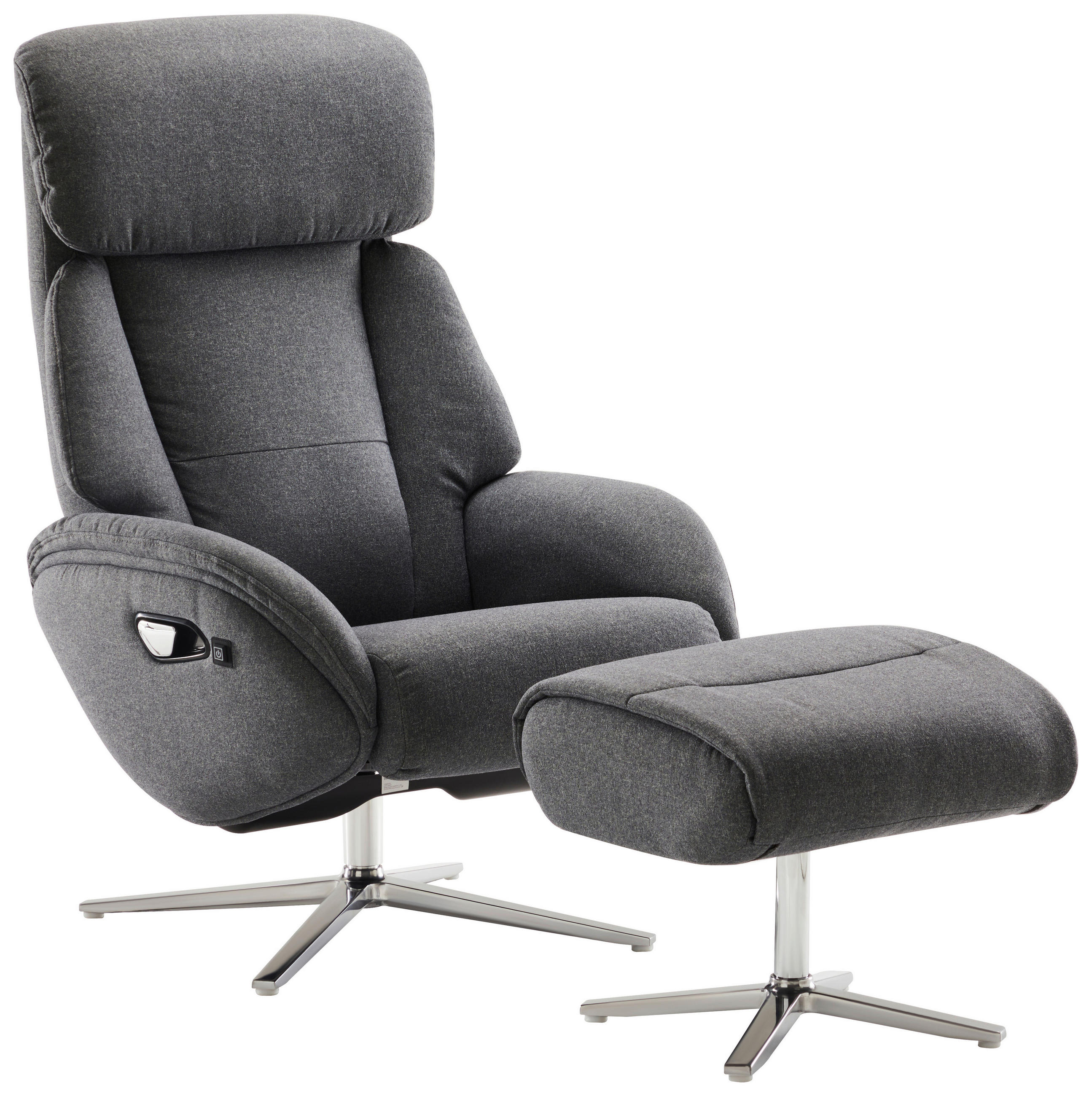 MASSAGESESSEL-SET tekstil  tamno siva   - srebrne boje/tamno siva, Design, tekstil/metal (76/107/82cm) - Livetastic