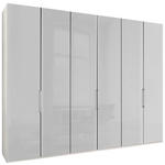 FALTTÜRENSCHRANK 300/236/58 cm 3-türig Weiß  - Chromfarben/Weiß, KONVENTIONELL, Glas/Holzwerkstoff (300/236/58cm) - Dieter Knoll
