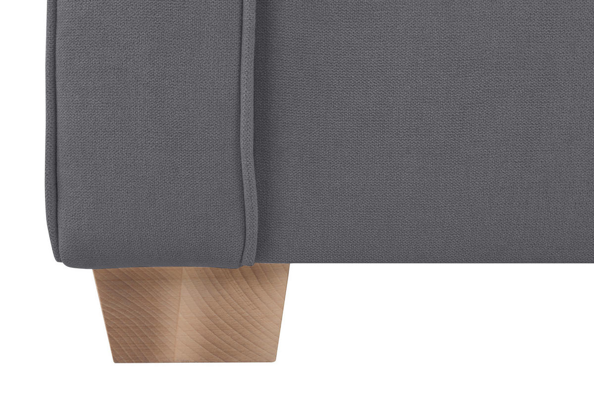 SESSEL in Dunkelgrau  - Dunkelgrau/Buchefarben, Design, Holz/Textil (93/89/82cm) - MID.YOU