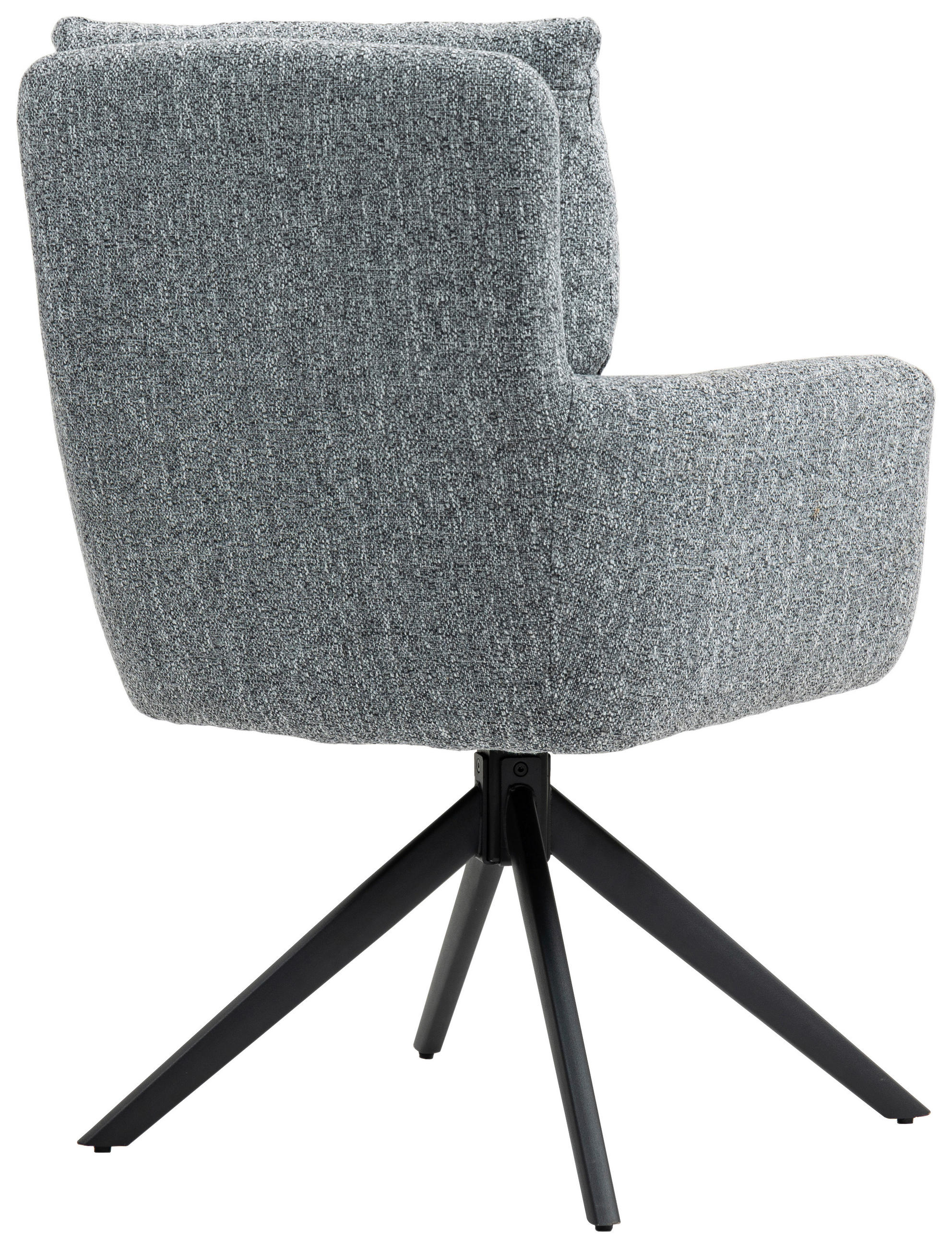 ARMLEHNSTUHL  in Eisen  - Schwarz/Grau, KONVENTIONELL, Textil/Metall (60/95/67cm) - MID.YOU