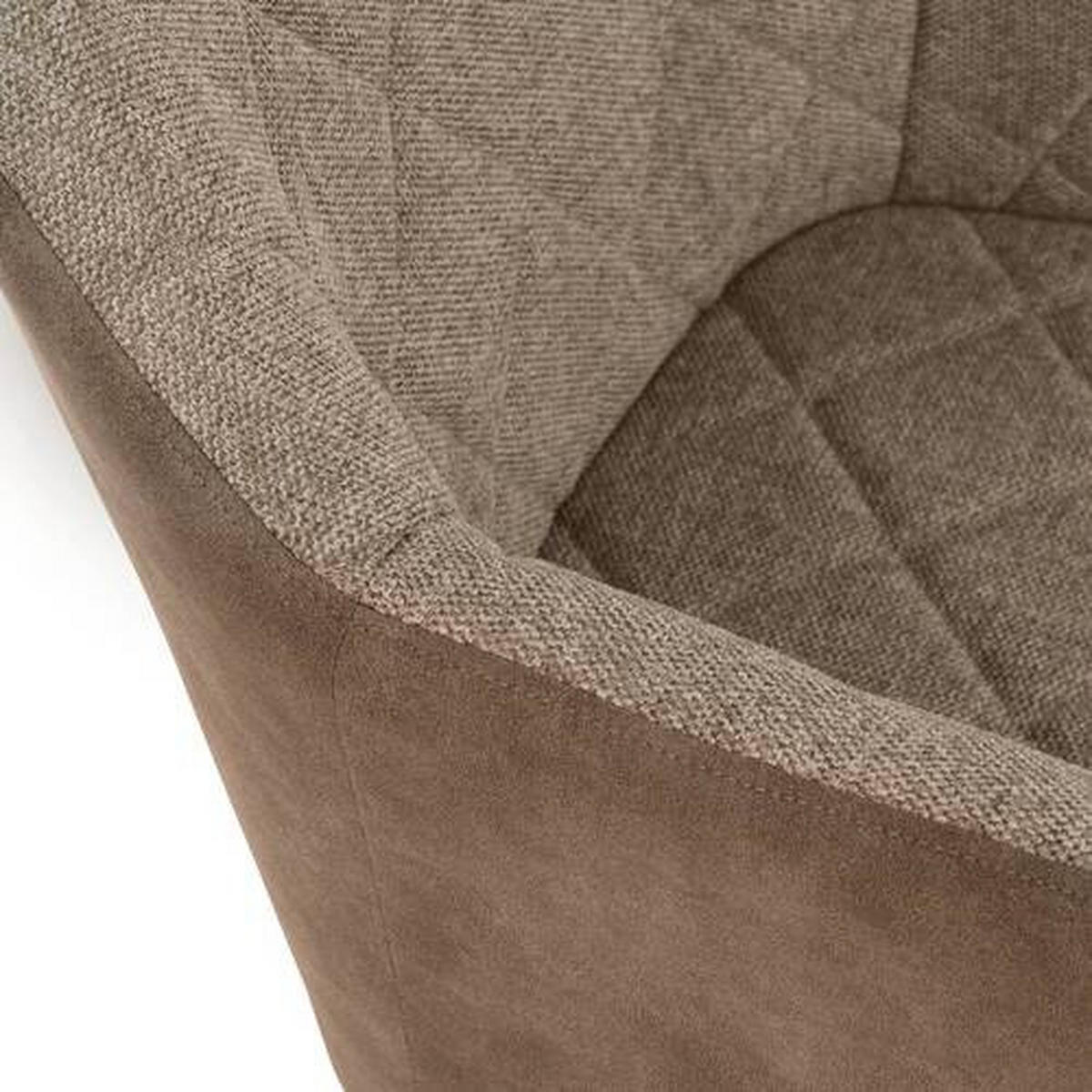ARMLEHNSTUHL  in Stahl Webstoff, Mikrofaser  - Beige/Schwarz, MODERN, Textil/Metall (56/81/60,5cm) - MID.YOU