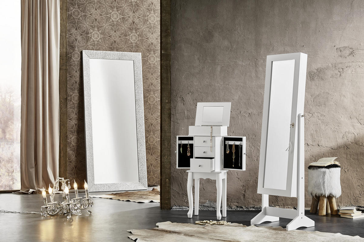 WANDSPIEGEL 80/180/4 cm    in rechteckig  - Silberfarben, Design, Glas/Holzwerkstoff (80/180/4cm) - Xora