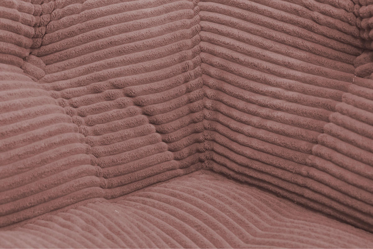 ECKELEMENT in gerippt   - Pink/Altrosa, Design, Textil (80/43/80cm) - P & B