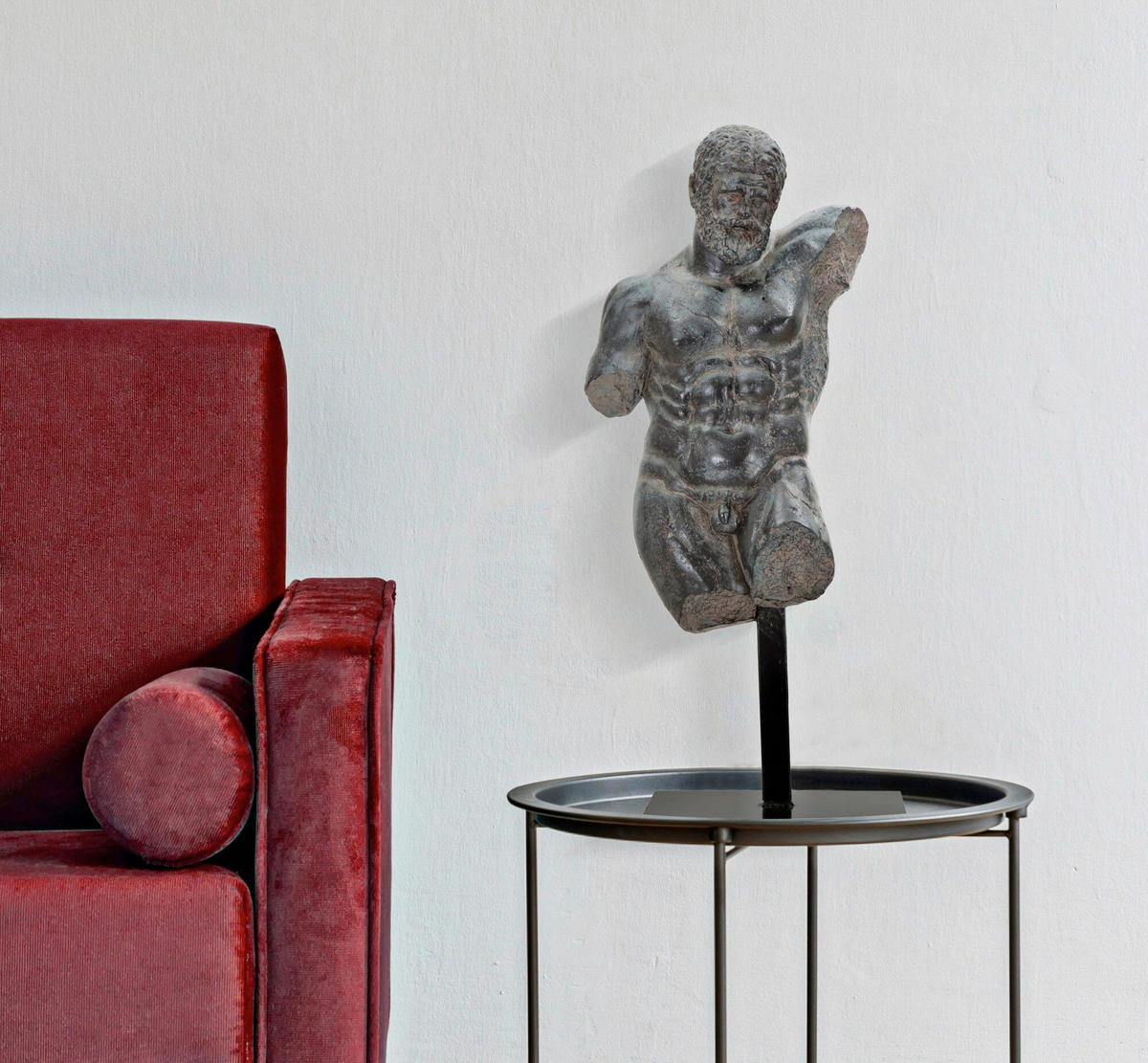 SKULPTUR - Schwarz, Basics, Kunststoff/Metall (26/57/22cm)