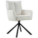 ARMLEHNSTUHL  in Eisen Cord  - Creme/Schwarz, Design, Textil/Metall (61/90/67cm) - Carryhome