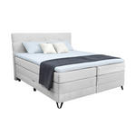 BOXSPRINGBETT 160/200 cm  in Weiß  - Schwarz/Weiß, KONVENTIONELL, Textil/Metall (160/200cm) - Carryhome