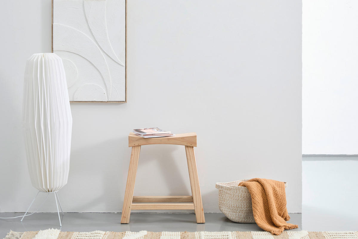 TABURET, dřevo, 55/56/30 cm - přírodní barvy, Design, dřevo (55/56/30cm) - Livetastic