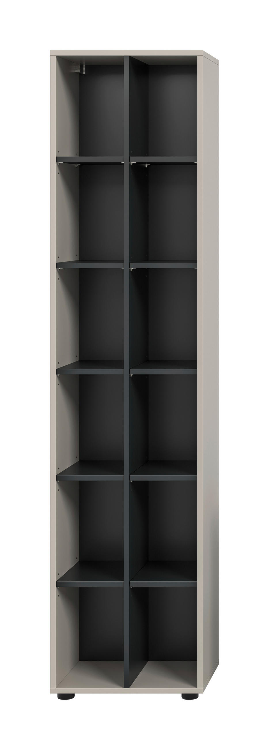 POLC 45/192/35 cm kasmírszínű  - kasmírszínű/fekete, Design, műanyag/faalapú anyag (45/192/35cm) - Livetastic