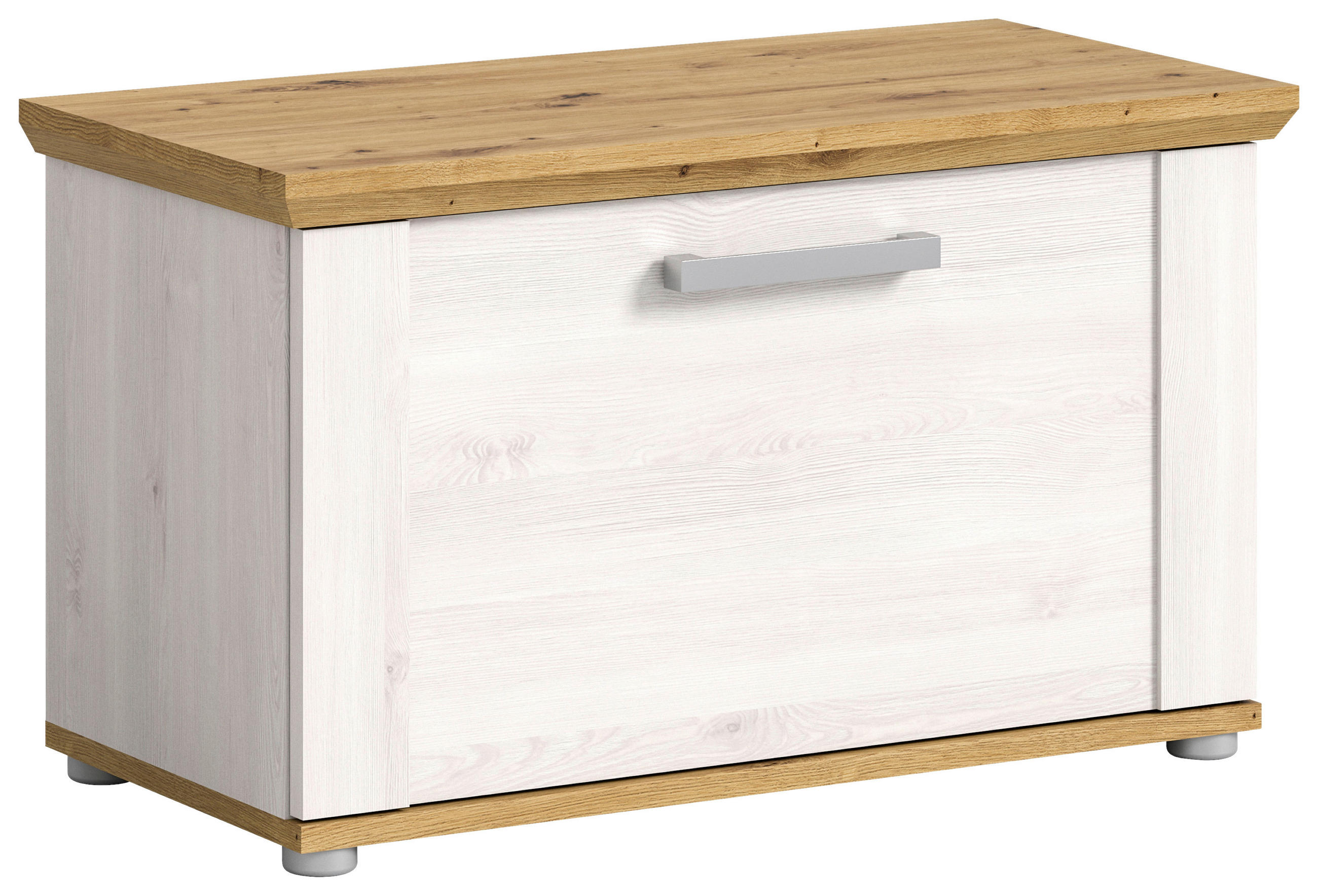 GARDEROBENBANK - Silberfarben, KONVENTIONELL (78/45/37cm) - MID.YOU