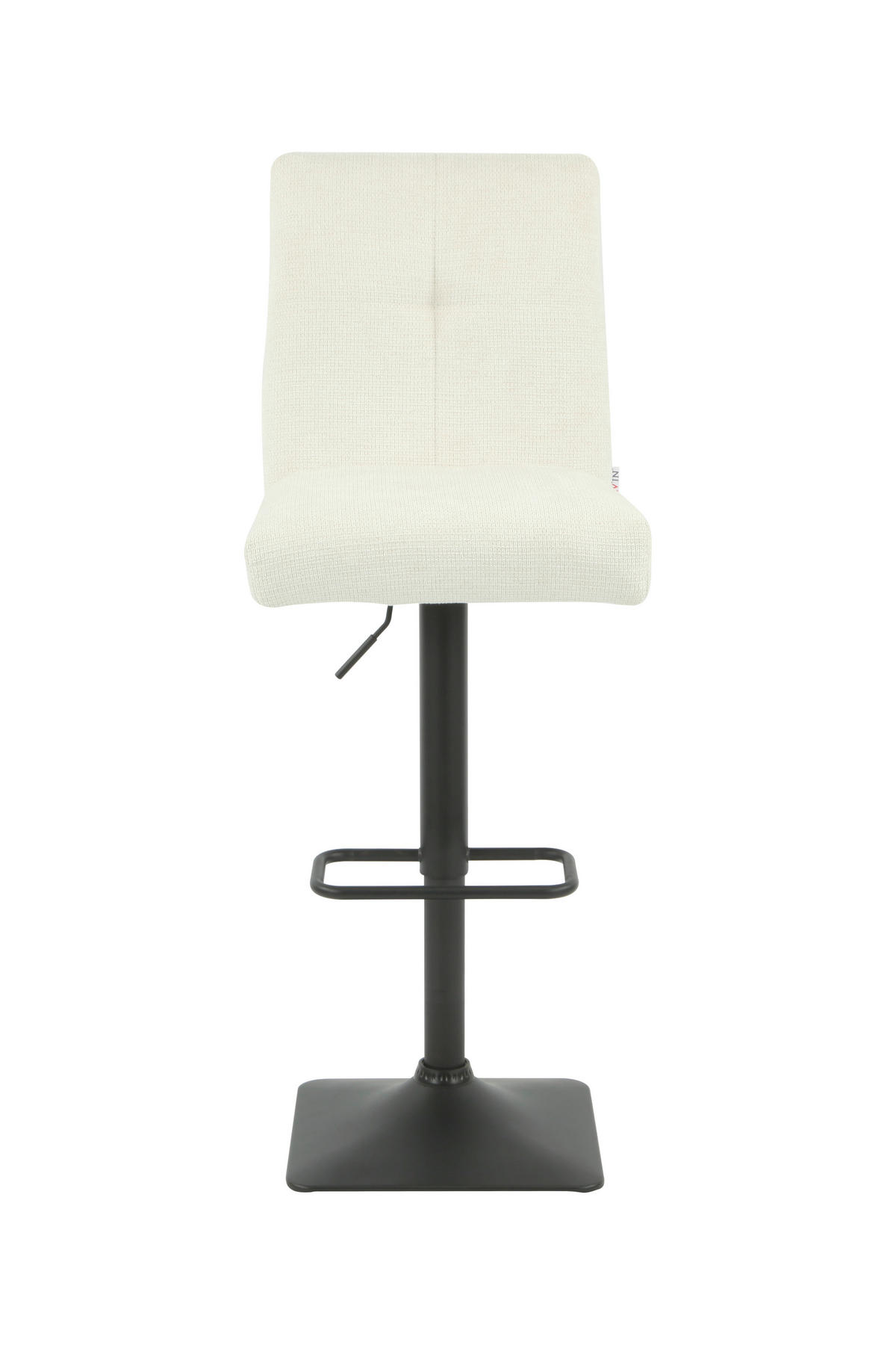 BARHOCKER Webstoff, Mikrofaser Beige Stahl erweiterbar, Sitzfläche 360° drehbar, mit Griff  - Beige/Schwarz, MODERN, Textil/Metall (46/103-123,5/56cm) - MID.YOU