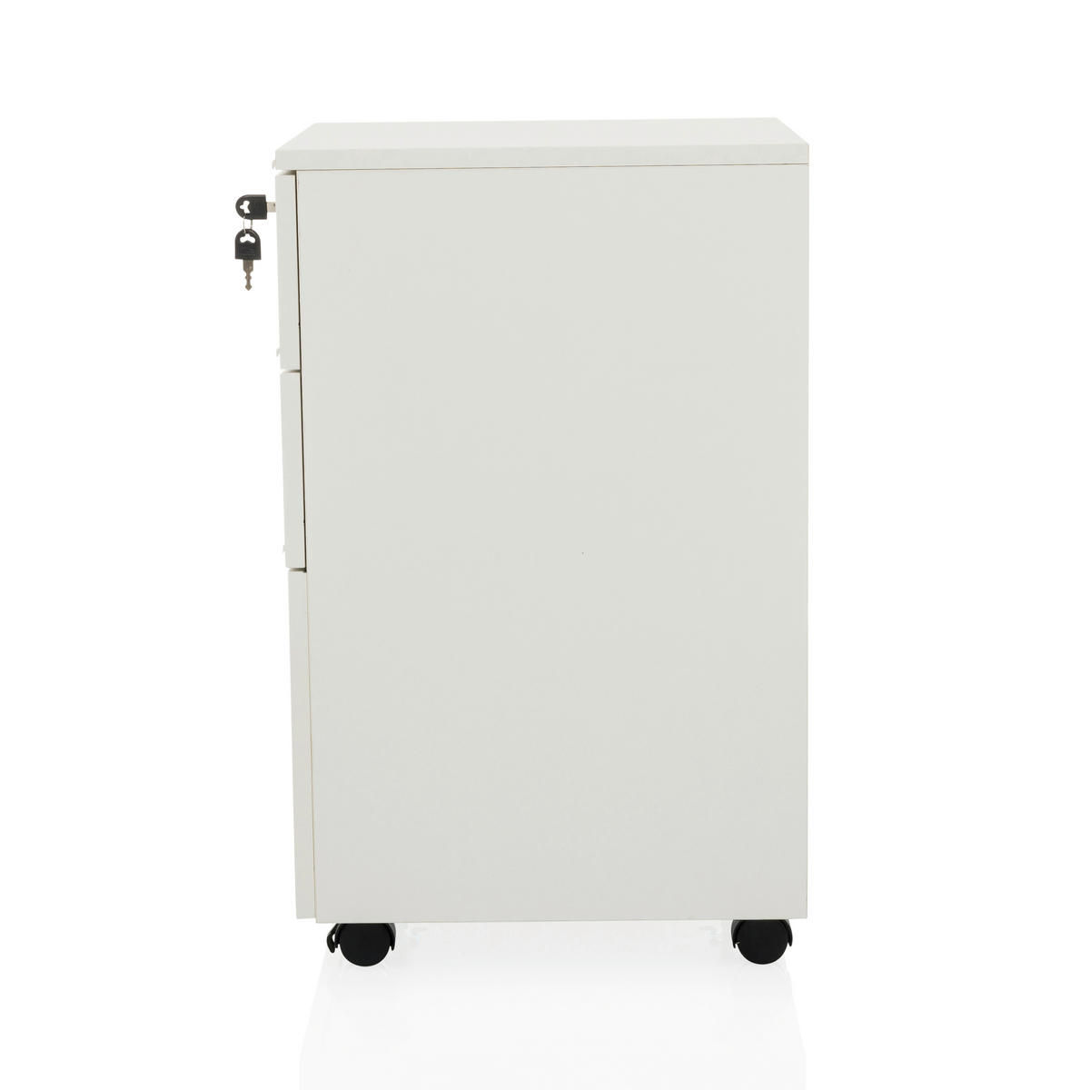 ROLLCONTAINER Weiß  - Weiß, MODERN, Holzwerkstoff/Kunststoff (41,5/66/40cm) - MID.YOU