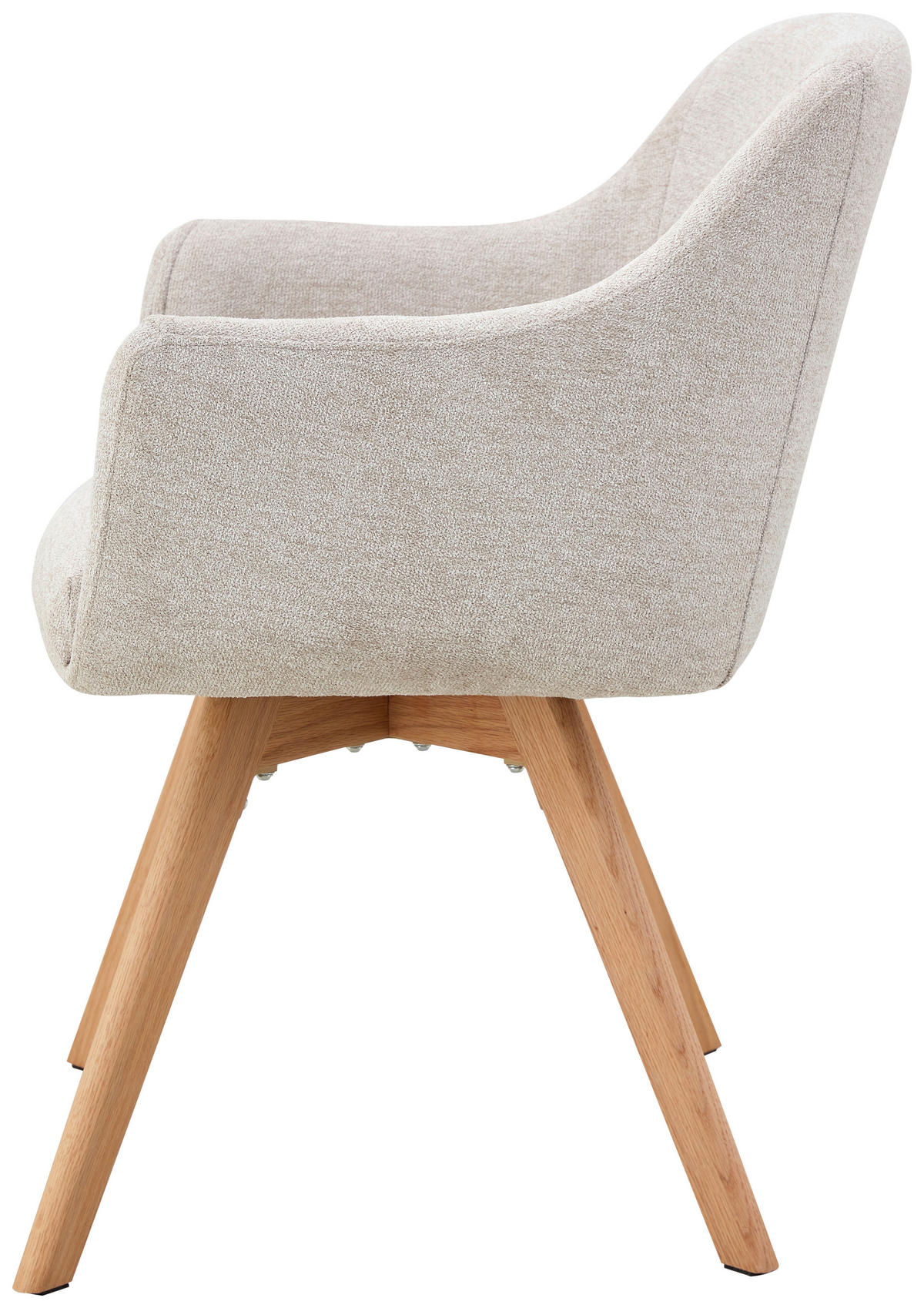 ARMLEHNSTUHL in Holz, Metall, Textil Creme  - Creme/Naturfarben, KONVENTIONELL, Holz/Textil (61/85,5/63,5cm) - Livetastic