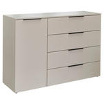 SIDEBOARD  136/93/42 cm 4 Schublade(n)  - Kaschmir/Schwarz, KONVENTIONELL, Holzwerkstoff/Kunststoff (136/93/42cm) - Xora