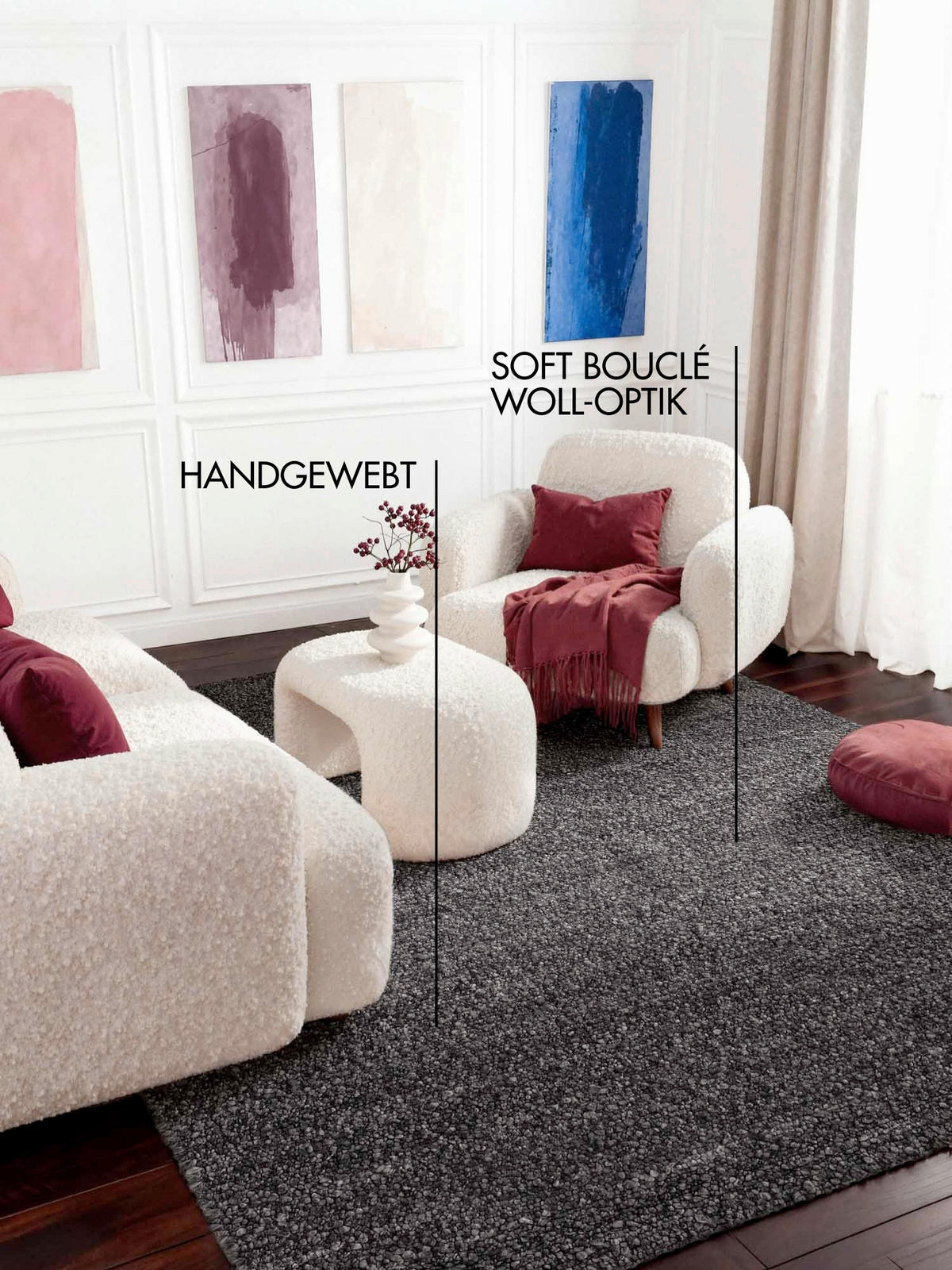 WEBTEPPICH 120/170 cm Notting Hill Dunkelgrau  - Dunkelgrau, Basics, Textil (120/170cm) - Ted Baker