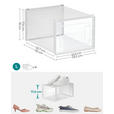 SCHUHBOX - Transparent/Weiß, Trend, Kunststoff (35/19/25,2cm) - Boxxx
