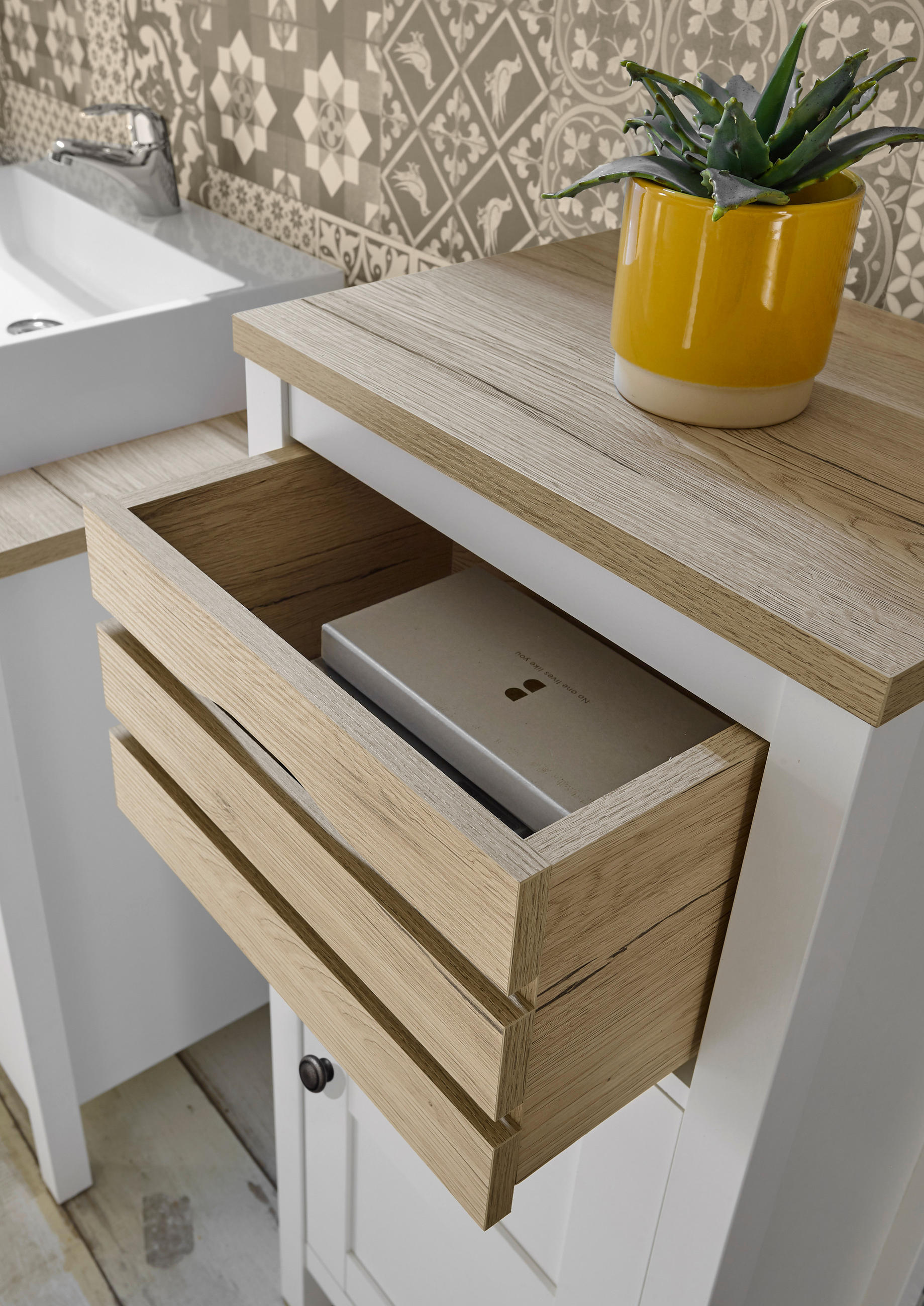 Thumbnail - Xora Unterschrank, 44.5x103x33 cm, Made in EU, Badezimmer, Badezimmerschränke, Bad Unterschränke