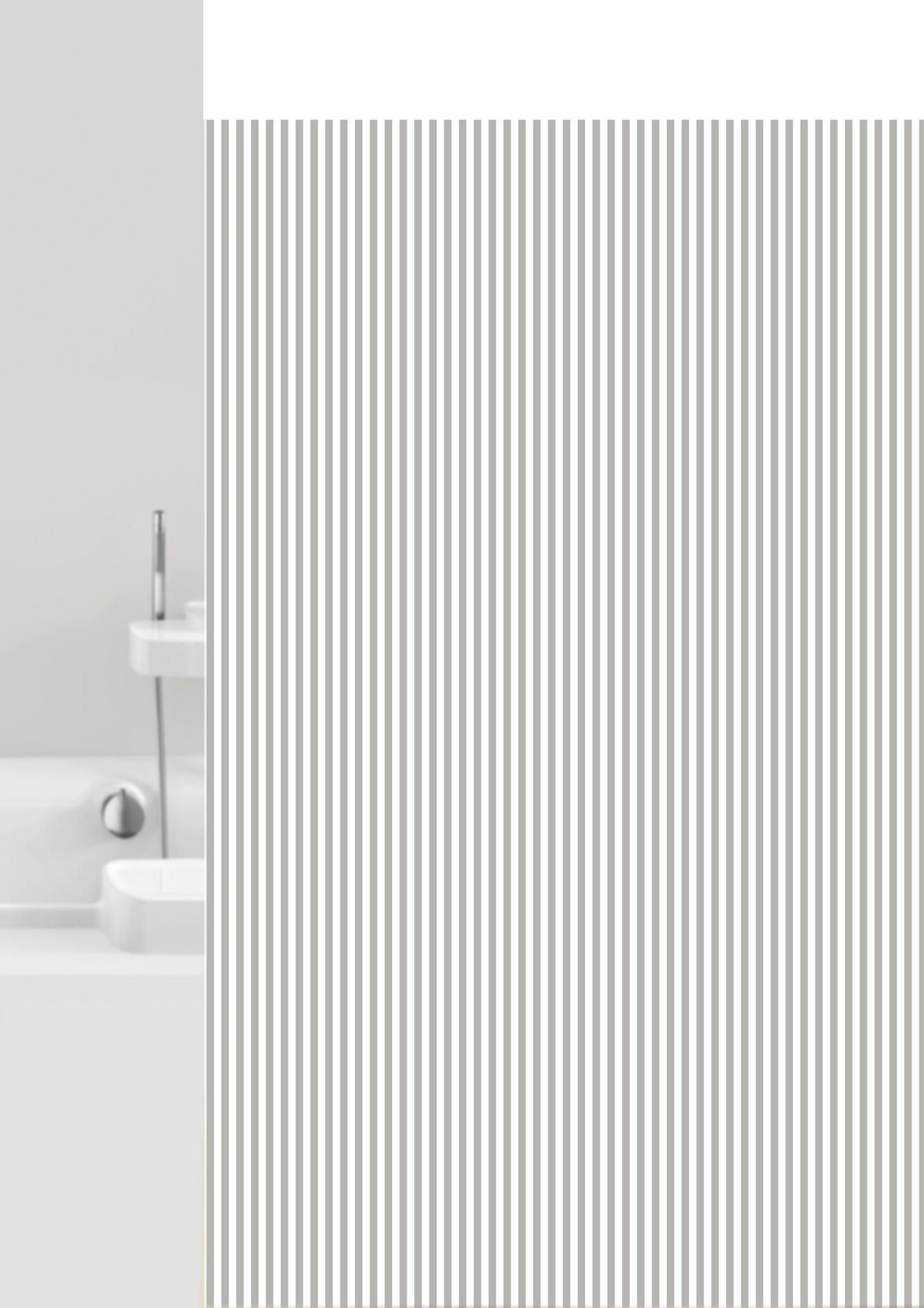 SPRCHOVÝ ZÁVĚS, 180/200 cm - šedá/bílá, Basics, plast (180/200cm) - Grund