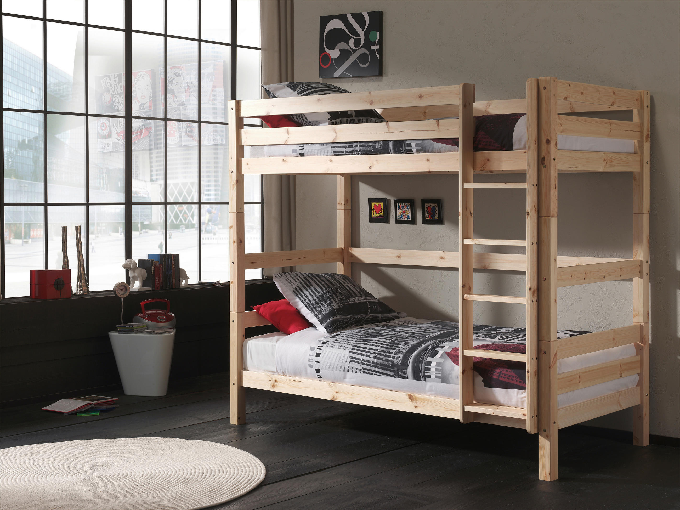 ETAGENBETT - Kieferfarben, MODERN, Holz (90/200cm) - MID.YOU