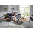 COUCHTISCH Eiche massiv 60/60/38 cm quadratisch Schwarz, Eichefarben  - Eichefarben/Schwarz, Design, Holz/Metall (60/60/38cm) - Linea Natura