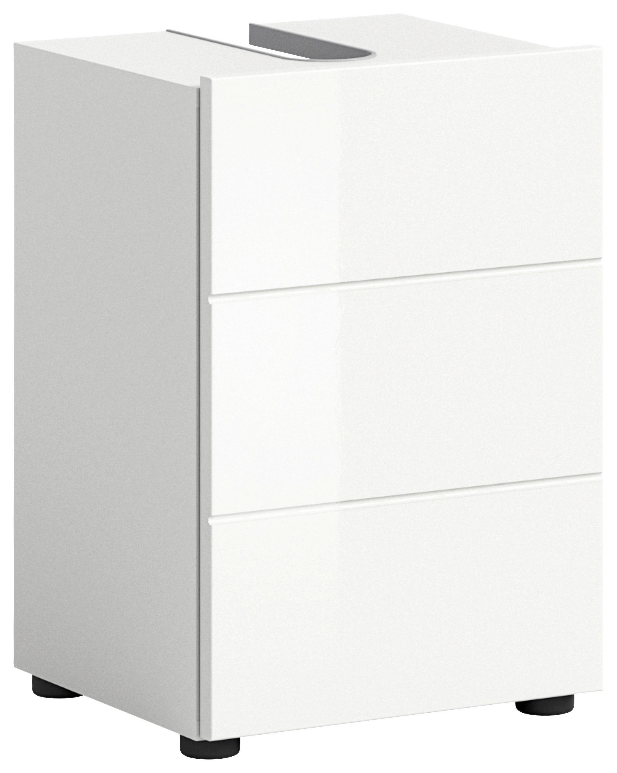 WASCHBECKENUNTERSCHRANK 38/56/34 cm  - Weiß Hochglanz/Weiß, MODERN, Holzwerkstoff (38/56/34cm) - MID.YOU