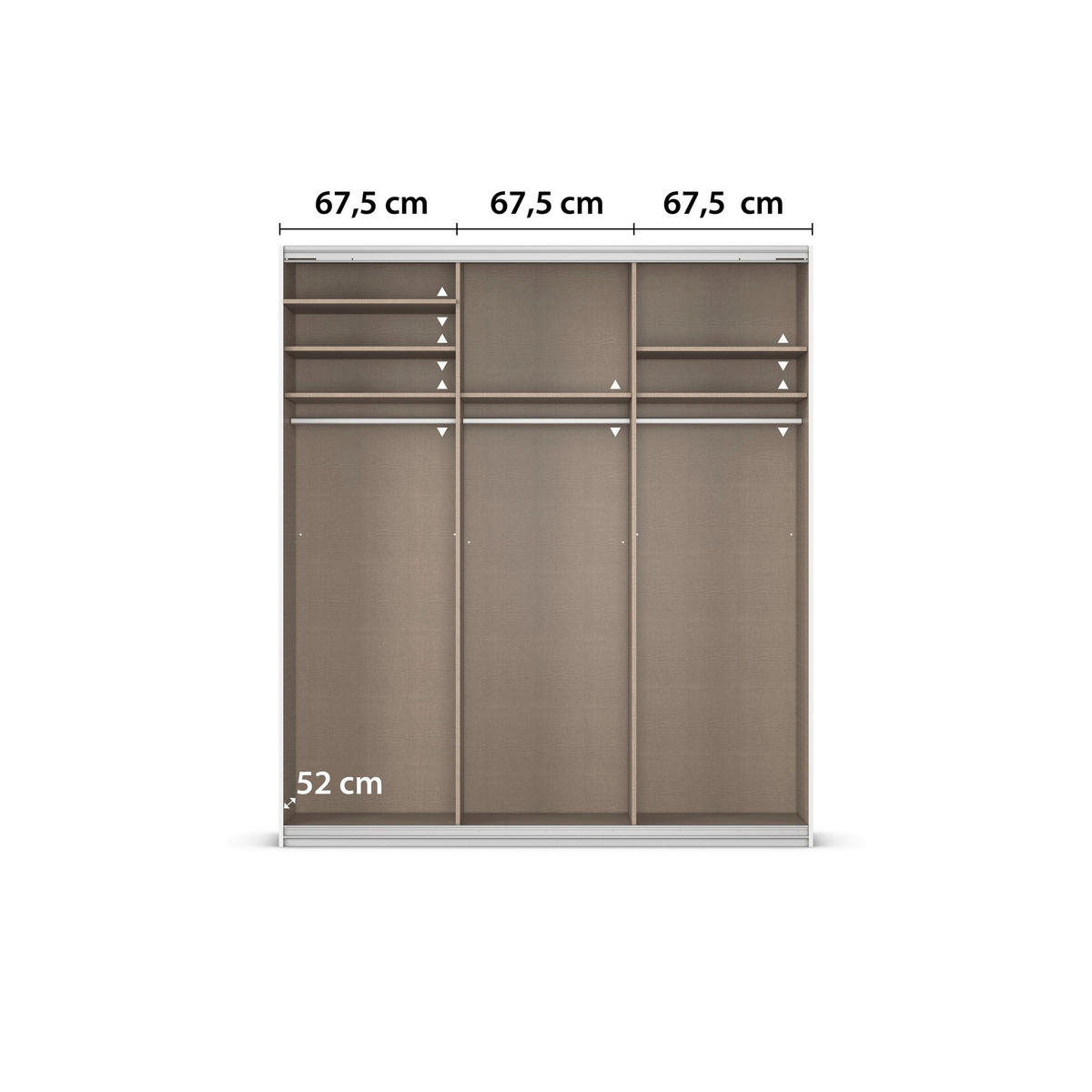 Dulap Cu Uși Culisante, 203/229/62 cm, gri - gri, Modern, metal/material pe bază de lemn (203/229/62cm) - Ti'me