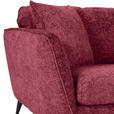 BIGSOFA Chenille Bordeaux  - Bordeaux/Schwarz, KONVENTIONELL, Textil/Metall (215/70/98cm) - Carryhome