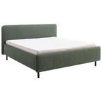 POLSTERBETT Gelb, Dunkelgrün 160/200 cm  - Dunkelgrün/Gelb, Design, Textil/Metall (160/200cm) - Xora