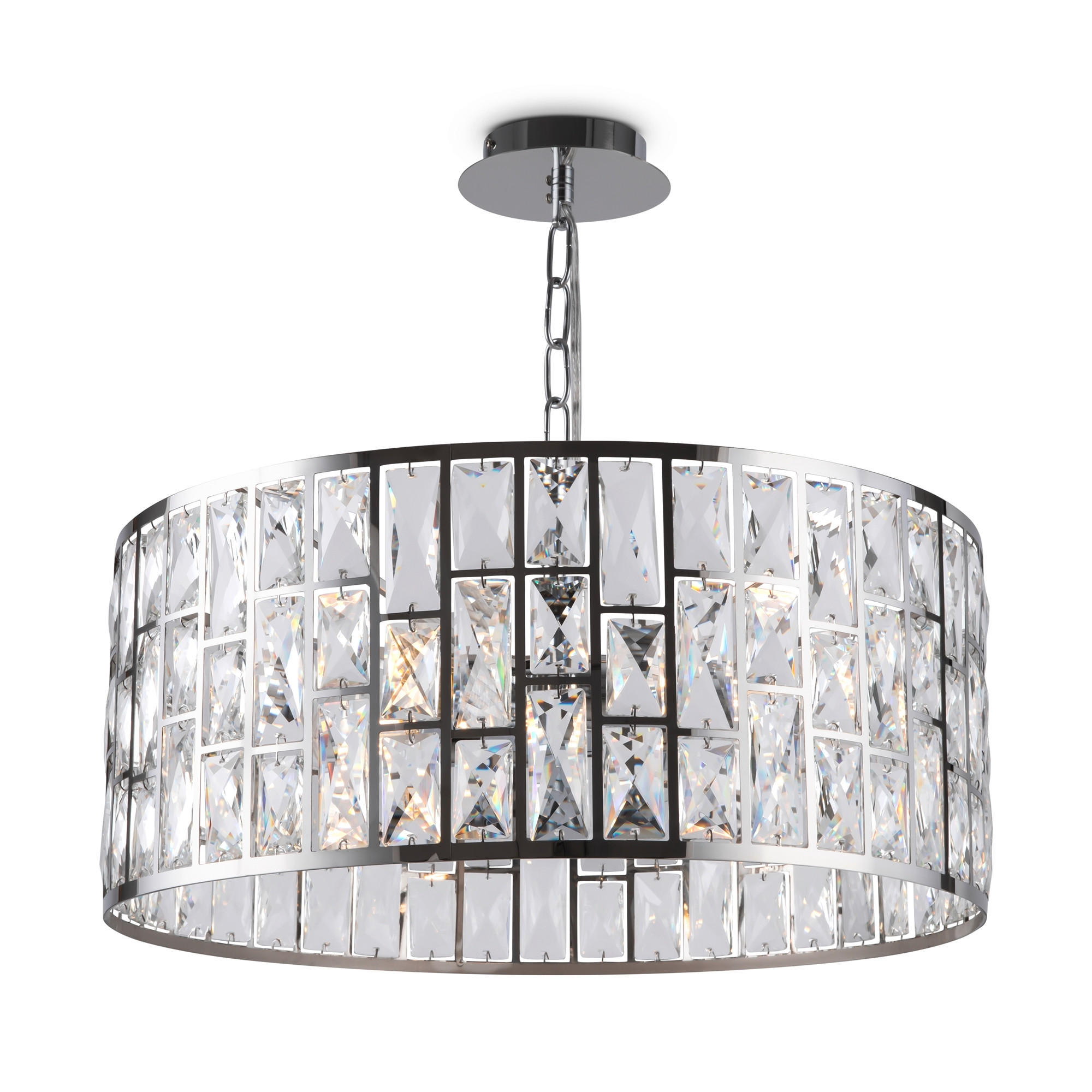KRONLEUCHTER Modern 50/26.8 cm   - Chromfarben/Transparent, Trend, Glas/Metall (50/26.8cm) - MAYTONI